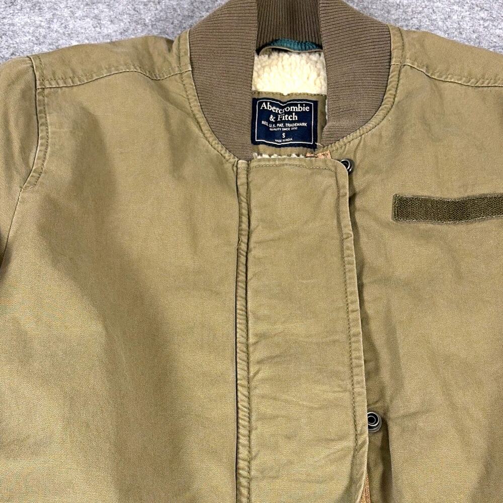 Abercrombie & Fitch Sherpa lined Military Jacket utility bomber S streetwear